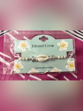 Island Crew | Shell Beaded Bracelet — White & Silver | From Hawaii